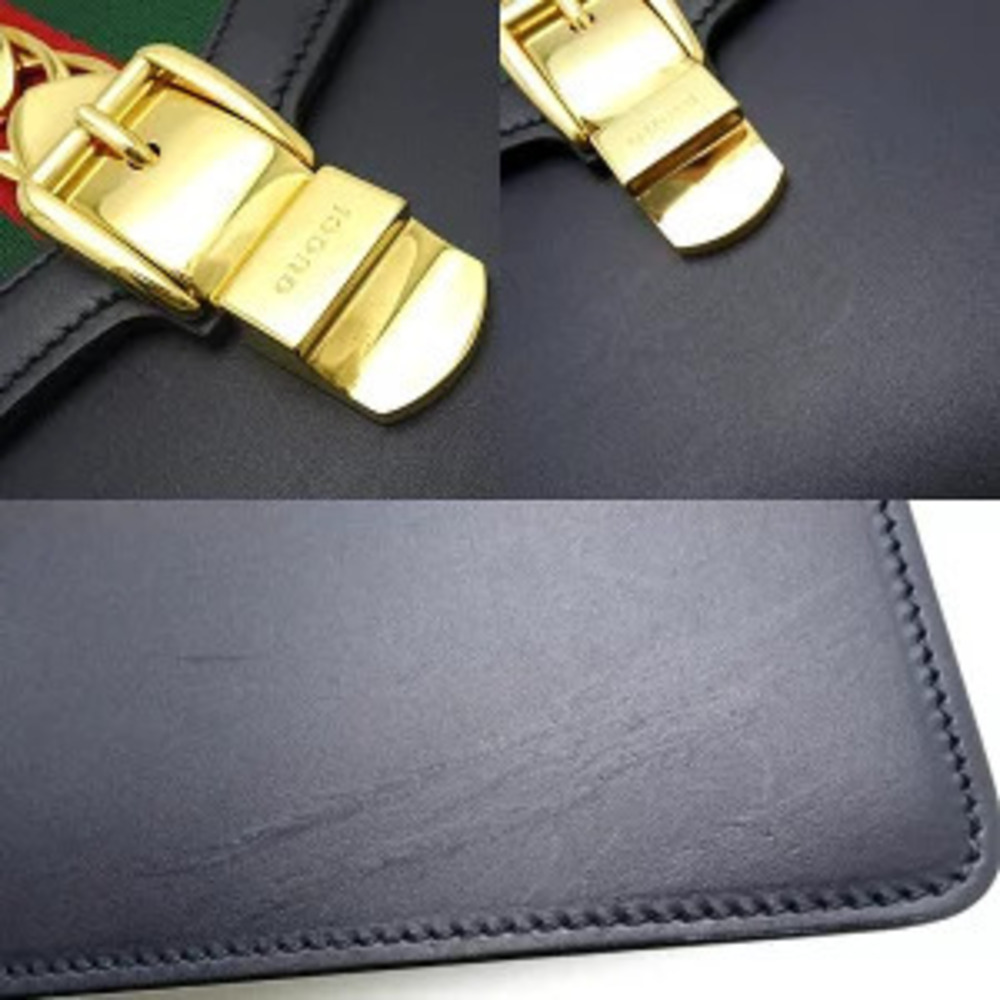 Gucci Bag Sylvie Blue Navy Calfskin - Picture 5 of 9